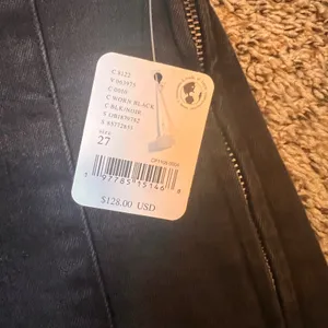 We The Free Bella Moto Mid Rise‎ Skinny Jeans Black Zipper Detail Size 27 thumbnail 2