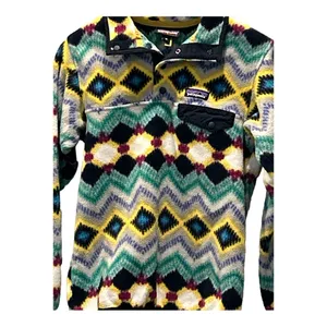 Patagonia Jacket Womens XS Synchilla Snap T Fleece Pullover Aztec Tribal‎ thumbnail 2