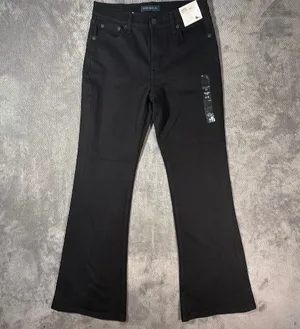 Aeropostale Size 6 Black High Rise Flare Stretch Jeans Non Ripped NEW Comfort thumbnail 3