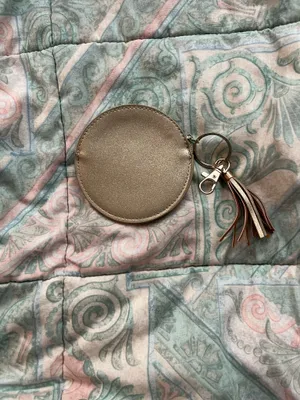 Gold initial A coin pouch thumbnail 2