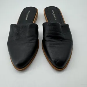 Kelsi Dagger Brooklyn Leather Low Mules 7.5 Black Pointed Toe Witch Slip On‎ thumbnail 2