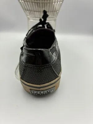 Sperry Womens Black Patent Sequined Boat Shoes Size 9M Stylish Casual Slip Ons thumbnail 6