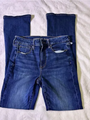 American Eagle Outfitters Women's Deep Indigo Bootcut Jeans thumbnail 1