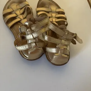Born Gold Strappy Flat Leather Open Toe Buckle Sandals 36.5 Size 6 thumbnail 6