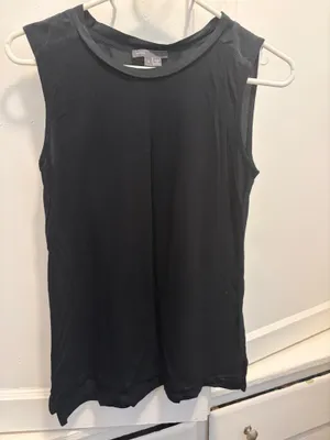 Vince Black Sleeveless Crewneck Tank Size S thumbnail 2