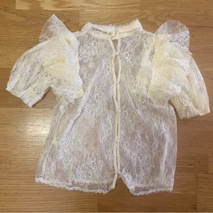 Free People Secret Admirer Floral Lace Coquette Victorian Ethereal T… thumbnail 7