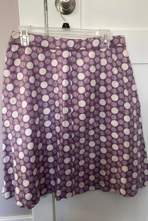 Boden Purple poka dot skirt thumbnail 3