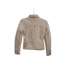 Cremieux Beige Diamond Quilted Gold Zip Up Lightweight Puffer Women's Size XS thumbnail 2