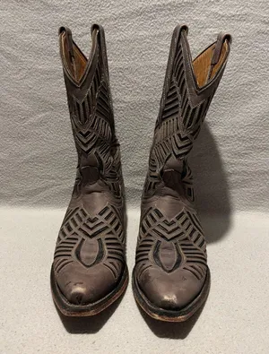 Herencia Women’s Western Inlay Pull on Cowgirl Boots Size 7 snip toe thumbnail 1