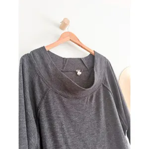 Free People | Palisades Off Shoulder Cowl Neck Slouchy Top Gray | Sz M thumbnail 5