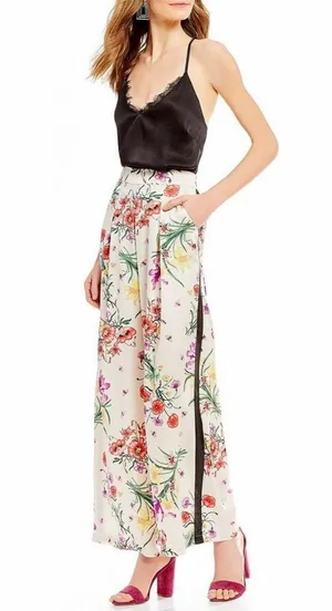Lucy Paris Women’s Black Satin Silk V Neck Lace Racerback Top Size XS thumbnail 8