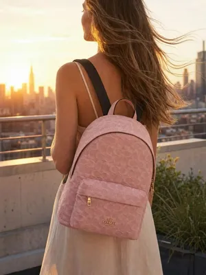 coach Taylor Small Backpack In Signature Denim cer70 thumbnail 9