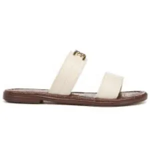Sam Edelman Women's Gilles Flat Sandal Ivory‎ Leather Size 7.5 Slide thumbnail 2