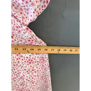 Monteau Womens XS Pink Floral Ruched Flutter Mini Dress Kentucky Derby‎ Feminine thumbnail 7
