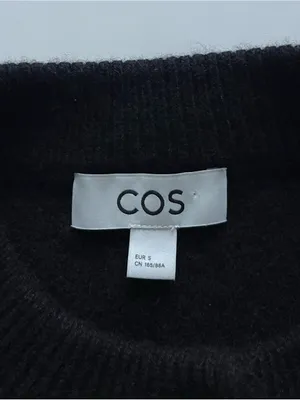 COS Cropped Wool Cardigan black Sz Small thumbnail 3