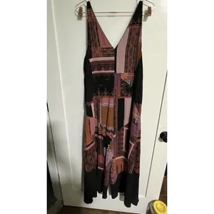 Free People All Patched Up Wide Leg Jumpsuit Patchwork V-Neck Womens‎ Size XS thumbnail 5
