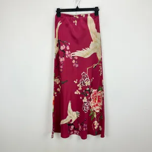 Bryn Walker 100% Silk Slip Skirt Maxi Printed Floral Bias A Line Pull On XXS NWT thumbnail 6