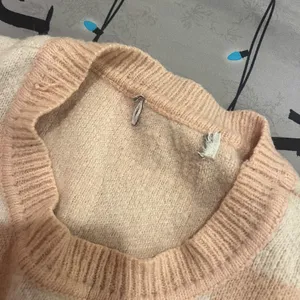 Checkered Pink and White Women's Sweater M/LG thumbnail 2