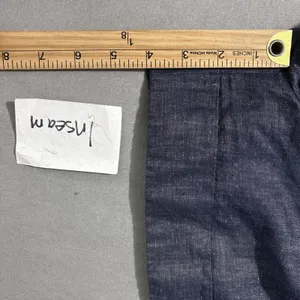 Express Chambray Linen Denim Short Size 12 Pleated Dark Blue Jean Mini 4" Preppy thumbnail 12