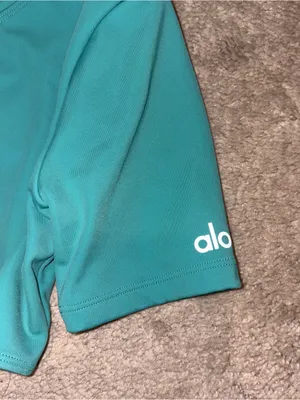 Alo Yoga Body Wave Teal One Piece Bodysuit Size: XS thumbnail 3