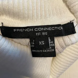 French Connection Turtleneck Sweater Ribbed Knit Women‎ XS Cream White Simple thumbnail 7
