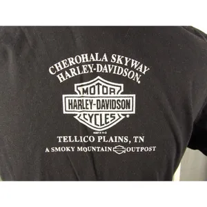Harley Davidson Womens Black‎ V Neck Tshirt Large Black thumbnail 4