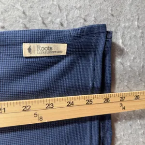 1728 | Roots 73 Waffle‎ Knit Wicking Polo Shirt Navy Blue Womens Large thumbnail 4