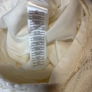 NEW APRICOT crochet lace maxi skirt with split in off white thumbnail 9