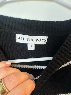 Revolve Sweater Striped Cropped thumbnail 4
