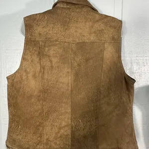 Wilson’s Leather Maxima Brown Fur Lined Vest Size XL EUC thumbnail 9