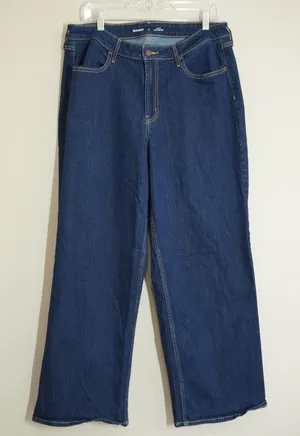 Old Navy Women's Size 16 Wow Wide Leg Jeans High Rise Dark Wash Denim Jeans thumbnail 1