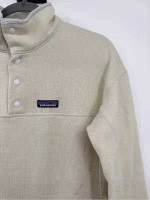 Patagonia Better Sweater Marsupial Pullover‎ Women L Cream Snap Fleece thumbnail 5
