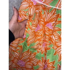 Lilly Pulitzer Fayette Avocado Green Crush Cotton Lawn Skirt‎ 4 thumbnail 3