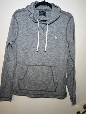 Abercrombie & Fitch Women's Small Gray Hooded Pullover Sweatshirt thumbnail 1