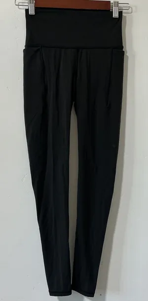 prAna High Rise Workout Leggings Black Side Pockets XS Activewear Yoga Gym thumbnail 1