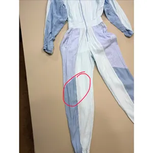 Paradised Blue colorblock Kelsey zip up Jumpsuit Medium thumbnail 5