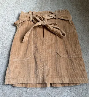 American Eagle Camel color corduroy tie-waist mini skirt thumbnail 1