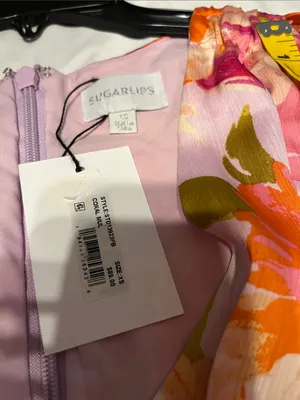 Sugarlips Pink Floral Maxi Dress with Tie-Shoulder Straps thumbnail 5