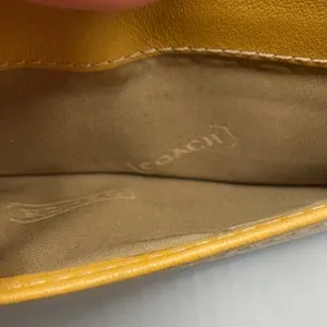 VTG Coach Leatherware Wallet Cardholder‎ Tan Zip Trifold Carabiner Y2K thumbnail 15
