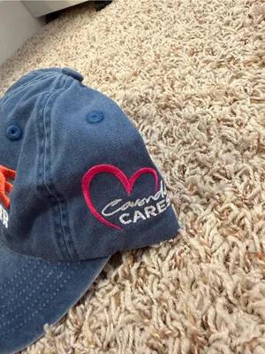 Women’s Navy Baseball Cap with Orange HOPE Embroidery thumbnail 2
