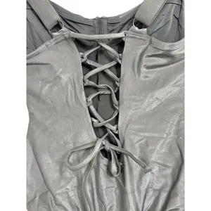 NEW TA3 Lifty Pewter Silver Underwire Corset One Piece Swimsuit Size L Short B/C thumbnail 7