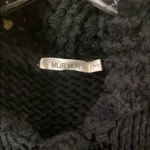 Mur Mur Black Crochet Hooded Sleeveless Vest Small thumbnail 8
