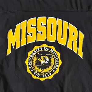 Pressbox Missouri Tigers Edith Long Sleeve Shirt Womens M Black Mizzou Relaxed thumbnail 3