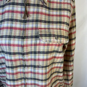 Faded Glory Women’s Size M Plaid Flannel Shirt Western Pullover Zipper New thumbnail 4