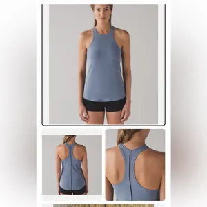 Lululemon Simply Bare tank top! Beautiful blue/Gray. Size 8! Slim fit. thumbnail 2