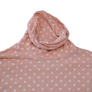 J. Crew Women's Size Small Tissue Turtleneck Shirt Pale Pink Polka Dot Layering thumbnail 3