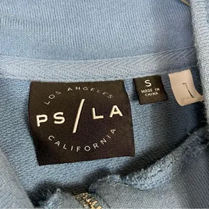 Pacsun PS/LA Blue Horizontal Striped Cropped Sporty Pullover Sweatshirt thumbnail 3