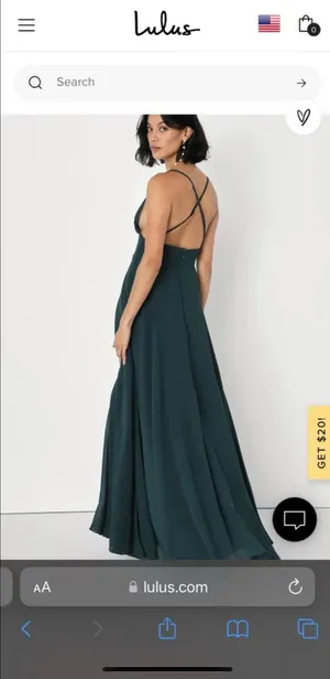 XS Dress Lulus Green Maxi thumbnail 2