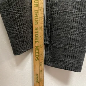 Ann Taylor $89 Plaid Houndstooth Ankle Pants Women Sz 4 Dark Academia Dark‎ Gray thumbnail 8