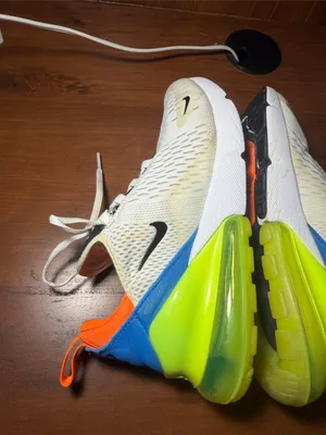 Nike Men’s White/Black/Orange/Blue/Green Athletic Sneakers thumbnail 5